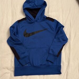 Nike Royal Blue Hoodie with Black Swoosh- boys large